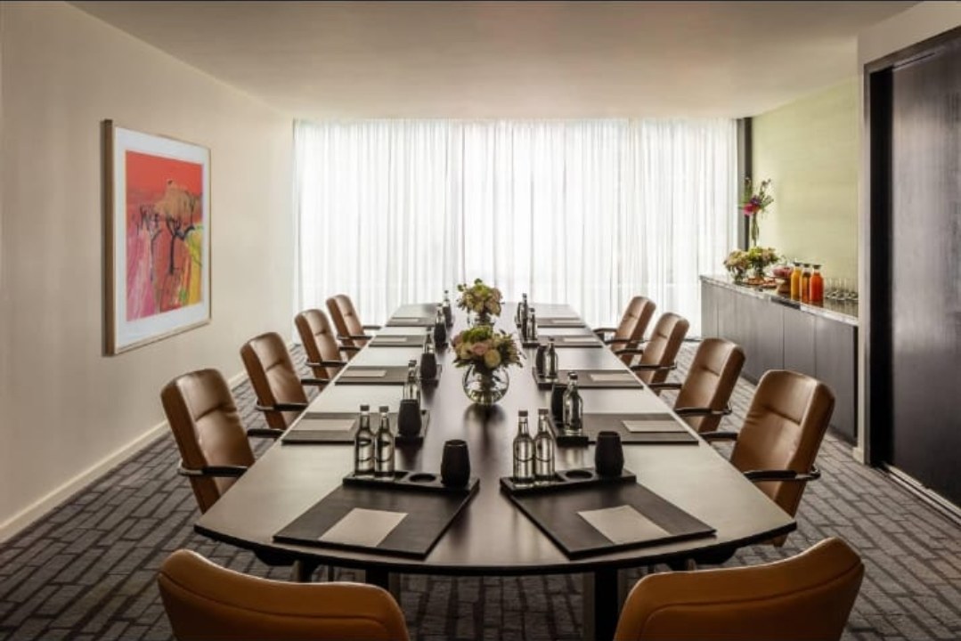 Corporate boardroom meeting