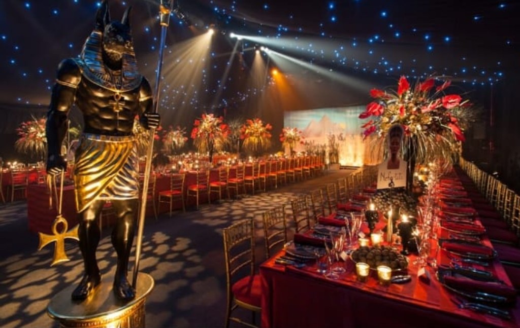 Egyptian themed gala dinner