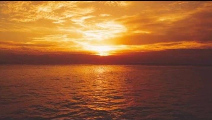 Sunset over the ocean